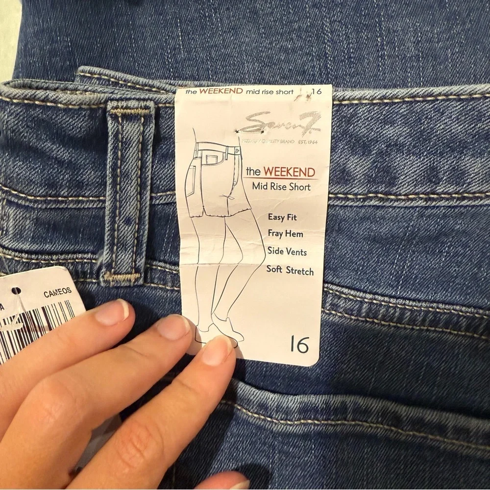 NWT Seven7 The Weekend Mid Rise Jean Shorts- 16 - Picture 9 of 9